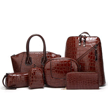 Lade das Bild in den Galerie-Viewer, Backpack Multi-Functional Multi-Purpose Six-Piece Women Stylish shoulder bag