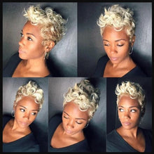 Load image into Gallery viewer, Women Wig African Side Short Curly Hair Fluffy Headgear W451