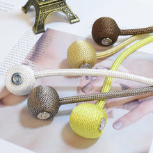Load image into Gallery viewer, Simple Solid Color Earphone Curtain Magnetic Buckle Curtain Bandage Rope