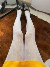 Lade das Bild in den Galerie-Viewer, Women Stockings Hosiery Flocking Tights Gauze Transparent Fish Net