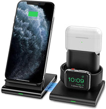 Load image into Gallery viewer, Wireless earphone Phone Charger , 3-in-1 Wireless Charging Station AZ1537