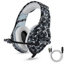 Load image into Gallery viewer, gray Camouflage 3.5mm Gaming Headset with Mic,LED Headphones For PC Laptop PS5 AZ1586