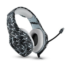 Load image into Gallery viewer, gray Camouflage 3.5mm Gaming Headset with Mic,LED Headphones For PC Laptop PS5 AZ1586