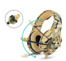 Load image into Gallery viewer, yellow Camouflage 3.5mm Gaming Headset with Mic,LED Headphones For PC Laptop PS5 AZ1587