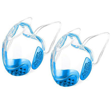Load image into Gallery viewer, 2pcs blue Durable Face Shield Reusable Transparent Mask Lip Reading AZ10266