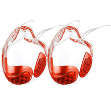 Lade das Bild in den Galerie-Viewer, 2pcs red Durable Face Shield Reusable Transparent Mask Lip Reading AZ10275
