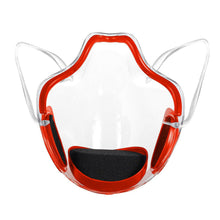 Load image into Gallery viewer, 3pcs red Durable Face Shield Reusable Transparent Mask Lip Reading AZ10276