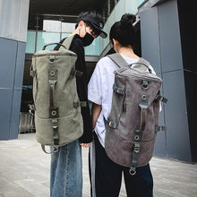 Lade das Bild in den Galerie-Viewer, Backpack Men's Outdoor Travel Sports Backpack Trend Canvas Student Schoolbag