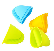 Lade das Bild in den Galerie-Viewer, 2Pcs orange yellow Microwave Oven Gloves - Thicken Anti Scald, Silicone Pot Clips For Oven AZ16114