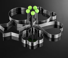 Lade das Bild in den Galerie-Viewer, 2Pcs Five-pointed star Stainless Steel Fried Egg, Pancake Shaper - Mold Kitchen Cooking Tool AZ12881