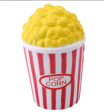 Lade das Bild in den Galerie-Viewer, 2Pcs Yellow popcorn Antistress Relief Squishy toy,French fries, Milk tea, Burgers,Cake