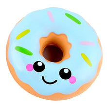 Load image into Gallery viewer, 2Pcs Blue donut Antistress Relief Squishy toy,French fries, Milk tea, Burgers,Cake