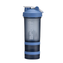 Lade das Bild in den Galerie-Viewer, 450ml Water bottle Three-Layer Protein Powder Shake Cup Sports Fitness Cup Easy to Clean