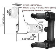 Load image into Gallery viewer, Faucets 2 Pcs Oil Rubbed Claw Foot Bathtub Faucet Adjustable Swing Arms
