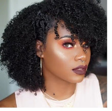 Lade das Bild in den Galerie-Viewer, Women Wig African Small Curly Hair Head Cover Fiber Hair Wrapped W506