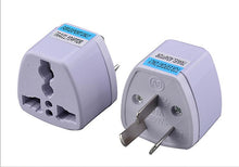 Load image into Gallery viewer, 2Pcs us plug 2-pin Universal Plug Power Adapter,conversion Plug, Travel Adaptor, Three-pin AZ15422