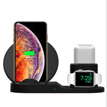 Load image into Gallery viewer, white 3 In 1 Qi wireless phone/watch/earphone charger AZ1589