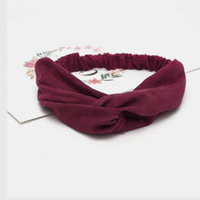 Load image into Gallery viewer, Headbands Vintage Cross Knot Elastic Hair Bands
