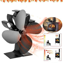Load image into Gallery viewer, Hearth Pads Heat Fireplace Fan With 4 Blades