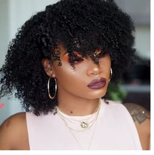 Lade das Bild in den Galerie-Viewer, Women Wig African Small Curly Hair Head Cover Fiber Hair Wrapped W506