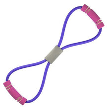 Lade das Bild in den Galerie-Viewer, 2Pcs purple Eight-character Rally, Breast Expander, Chest Shaper, Yoga Rubber Band, Stretch Band AZ13739