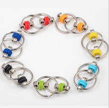 Lade das Bild in den Galerie-Viewer, 2Pcs yellow Decompression Fingertip Chain Iron Ring Keychain Adult Vent Toy AZ10455