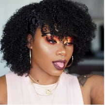 Lade das Bild in den Galerie-Viewer, Women Wig African Small Curly Hair Head Cover Fiber Hair Wrapped W506