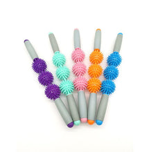 Load image into Gallery viewer, 3 balls purple Back And Neck Massager,Massage stick hedgehog ball, relax muscle fitness exercise roller, yoga roller AZ21172