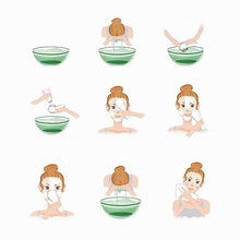 Load image into Gallery viewer, 2Pcs Wavelet dot pink handle Double Side Facialcleansing Brush - Face Exfoliating, Massage, Silicone facial cleansing brush AZ21155