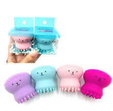 Lade das Bild in den Galerie-Viewer, 2Pcs light blue Octopus Shape Silicone Face Cleansing Brush - Face Washing Scrub, Skin Care,cleansing instrument brush AZ14728
