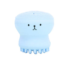 Lade das Bild in den Galerie-Viewer, 2Pcs light blue Octopus Shape Silicone Face Cleansing Brush - Face Washing Scrub, Skin Care,cleansing instrument brush AZ14728