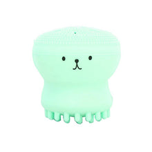 Lade das Bild in den Galerie-Viewer, 2Pcs light green Octopus Shape Silicone Face Cleansing Brush - Face Washing Scrub, Skin Care,cleansing instrument brush AZ14729