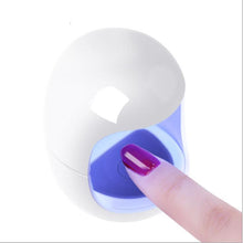 Lade das Bild in den Galerie-Viewer, 2Pcs white Mini single finger nail lamp, USB UV LED nail polish glue nail Dryers lamp AZ17953