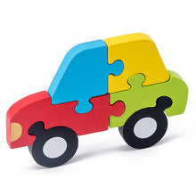 Lade das Bild in den Galerie-Viewer, 2Pcs rocket Children's wooden 3D geometric puzzle, baby jigsaw building blocks educational toy AZ1710