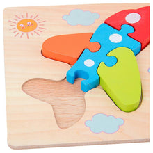 Load image into Gallery viewer, 2Pcs train Children's wooden 3D geometric puzzle, baby early education jigsaw puzzle building block educational toy AZ12299