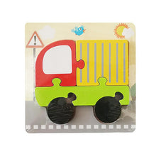 Load image into Gallery viewer, 2Pcs truck Children's wooden 3D geometric puzzle, baby early education jigsaw puzzle building block educational toy AZ12300