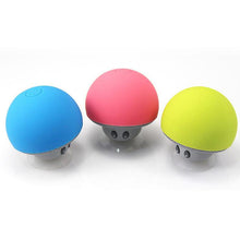 Lade das Bild in den Galerie-Viewer, 2Pcs light blue Cartoon Mushroom Head wireless Bluetooth Speaker Suction Cup Phone Holder Portable Outdoor Sound AZ16105