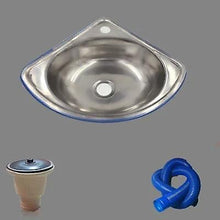 Load image into Gallery viewer, Kitchen Utility Sinks Corner Wall Mounted Stainless Steel Triangle Basin