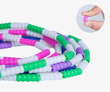 Lade das Bild in den Galerie-Viewer, 2Pcs green Soft Beaded Skipping Rope With Adjustable Section,Skipping Rope Without Tangles,fitness sports equipment AZ21967