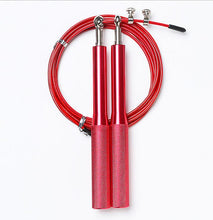 Lade das Bild in den Galerie-Viewer, 2Pcs red Plastic Handle Steel Wire Skipping Rope, Adult Weight Loss Fitness Exercise Equipment AZ13584