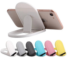 Load image into Gallery viewer, 2Pcs white Portable oval mobile phone stand, foldable desktop lazy stand AZ11789