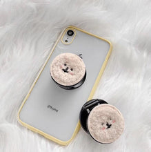 Load image into Gallery viewer, 2Pcs brown Cute Cartoon Animal Plush Dog Lazy phone Stand ,Portable Telescopic Folding phone holder AZ13591