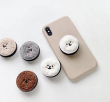 Load image into Gallery viewer, 2Pcs brown Cute Cartoon Animal Plush Dog Lazy phone Stand ,Portable Telescopic Folding phone holder AZ13591