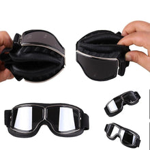 Lade das Bild in den Galerie-Viewer, brown+silver Retro style Harley motorcycle goggles,outdoor windproof riding off-road glasses AZ10552