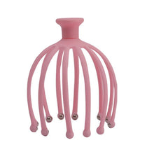 Lade das Bild in den Galerie-Viewer, 2Pcs pink Octopus Scalp Massager,Steel Ball Head Massage Relaxation 12 Finger massage roller For Head AZ2145