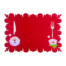 Load image into Gallery viewer, 3pcs Christmas Tablecloths Christmas Table Decorations Table Mat Knife and Fork Cushion