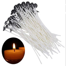 Load image into Gallery viewer, 100 Pcs 15CM White Diy Candle Wick,cotton woven butter lamp wick AZ2014