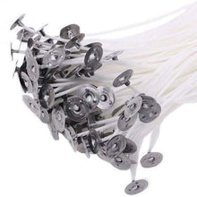 Load image into Gallery viewer, 100 Pcs 15CM White Diy Candle Wick,cotton woven butter lamp wick AZ2014