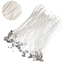 Load image into Gallery viewer, 100 Pcs 15CM White Diy Candle Wick,cotton woven butter lamp wick AZ2014
