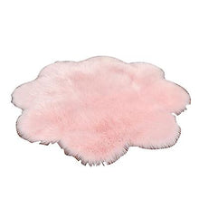 Lade das Bild in den Galerie-Viewer, 130cm pink Plush round bedroom carpet round cushion AZ1915